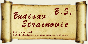 Budisav Strainović vizit kartica